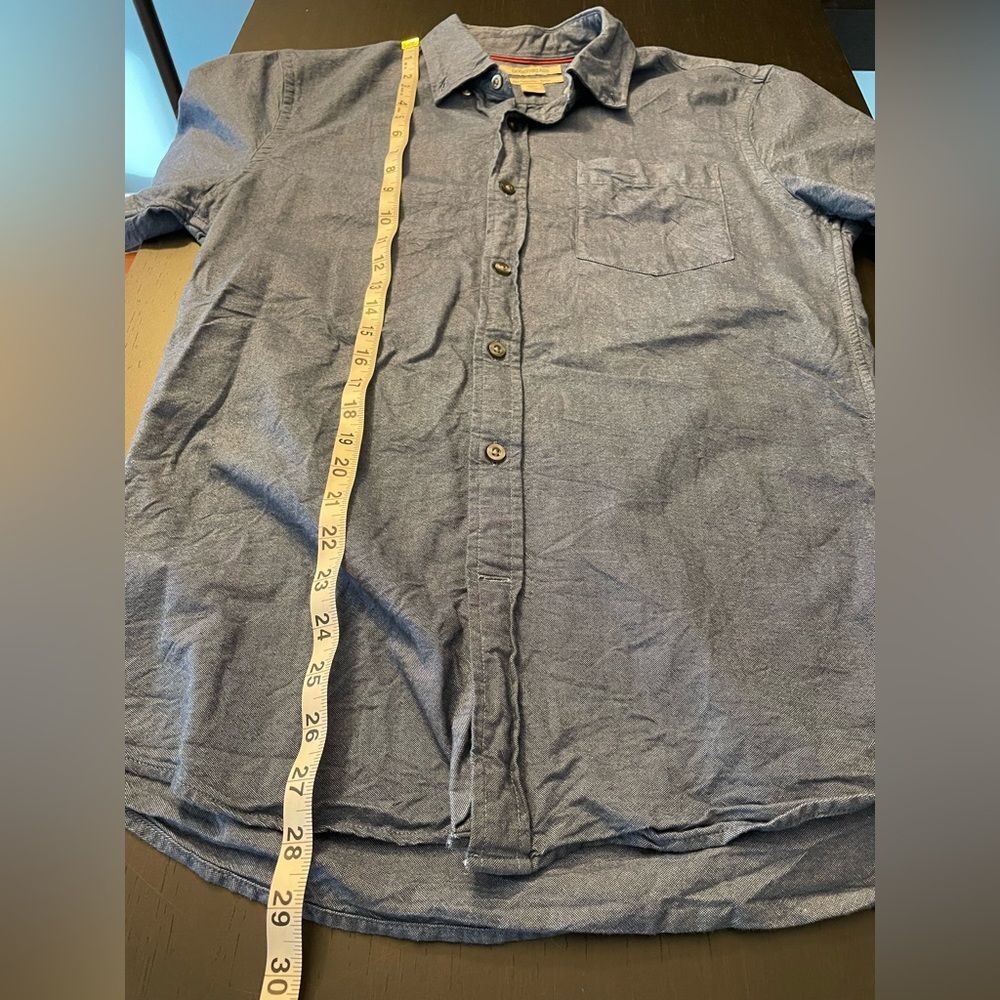 Goodthreads 100% Cotton Blue Short Sleeve Slim Button Down Shirt Men’s Size M - Picture 5 of 6